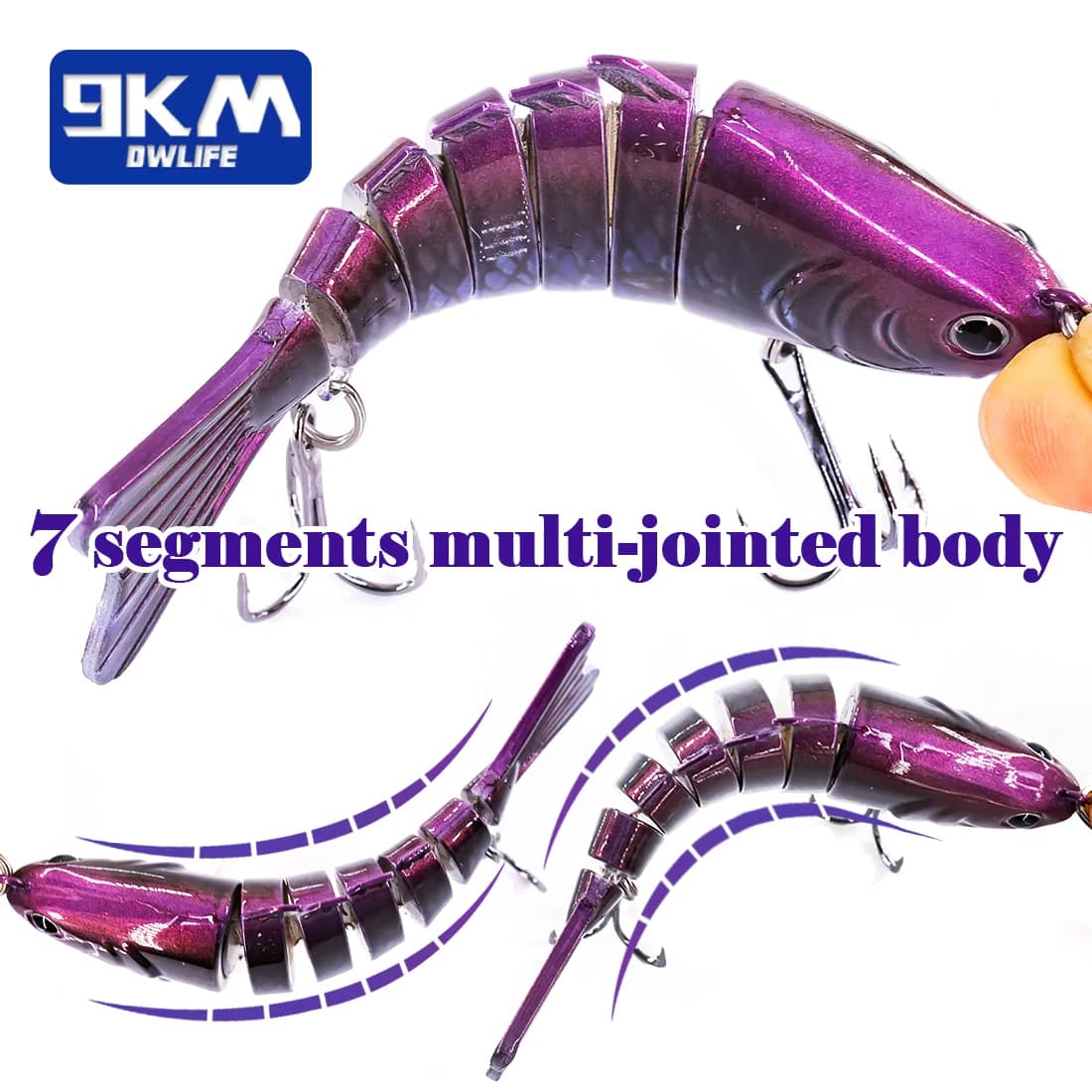10cm 멀티 조인트 슬로우 싱킹 스윔베이트 루어